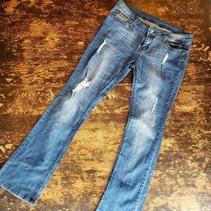 West 49 Distressed Jeans with Studded Detail